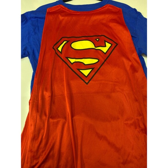 Mens Superman Short Sleeve Shirt with Detachable Cape M - Picture 5 of 11
